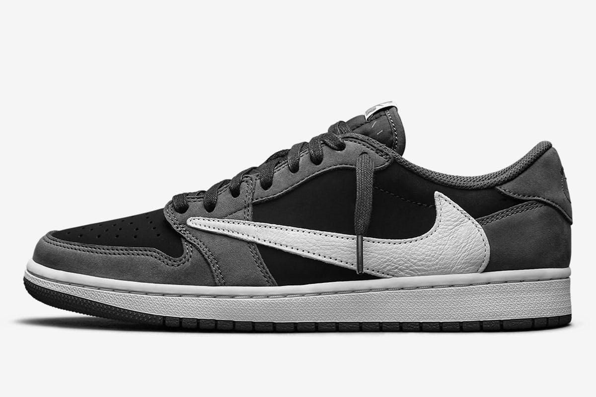 jordan 1 grey and black low